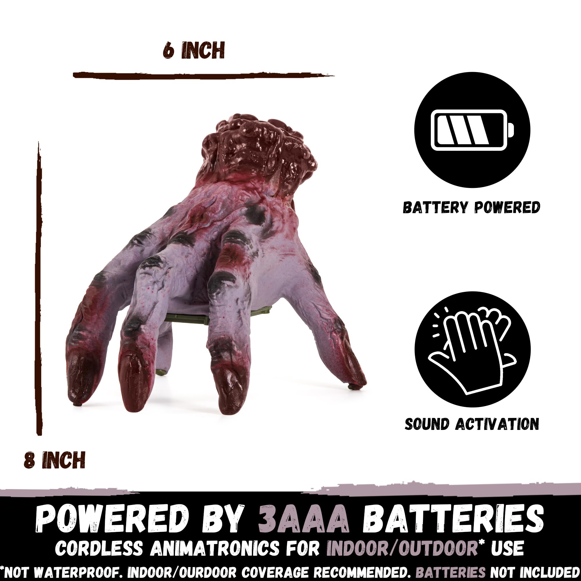 Amazon.com: ELAMAS Halloween Animatronics Crawling Zombie Hand